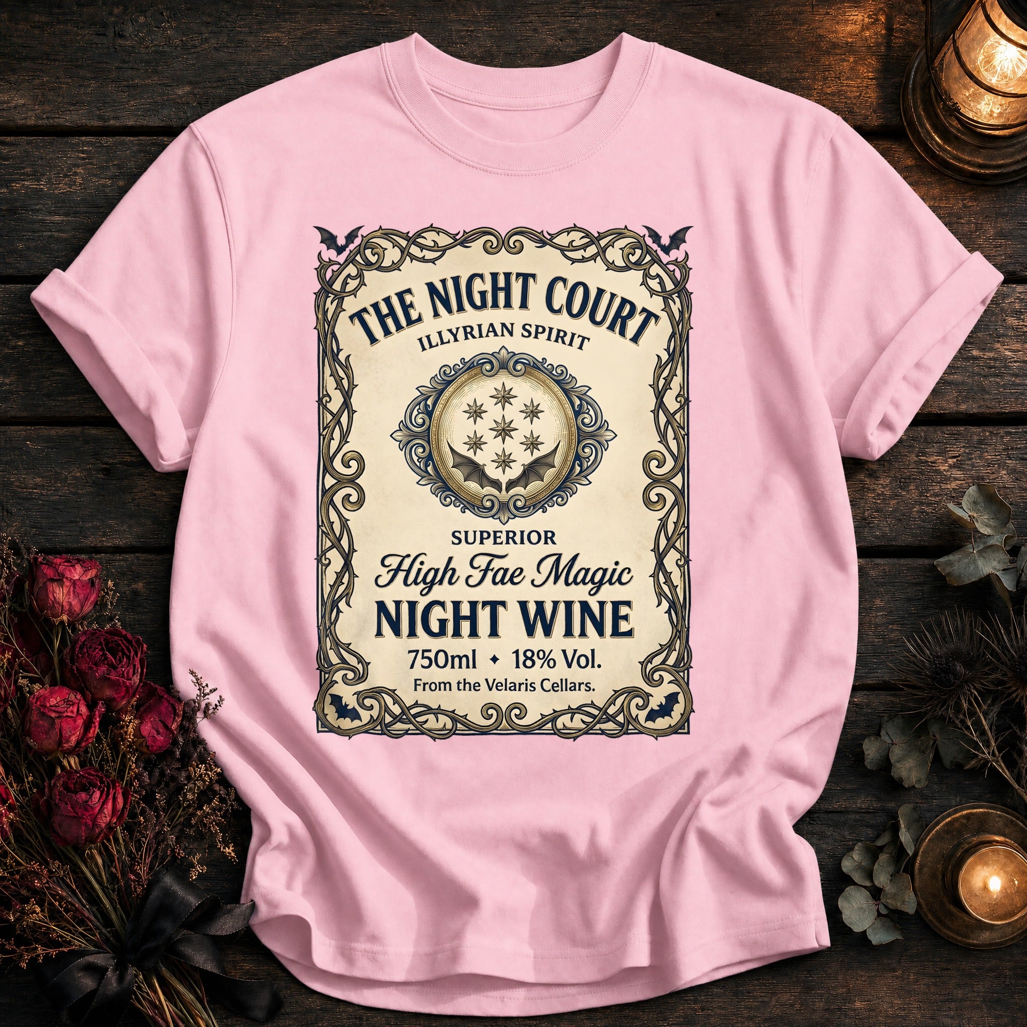 Night Court Wine Label Coloured - Blossom