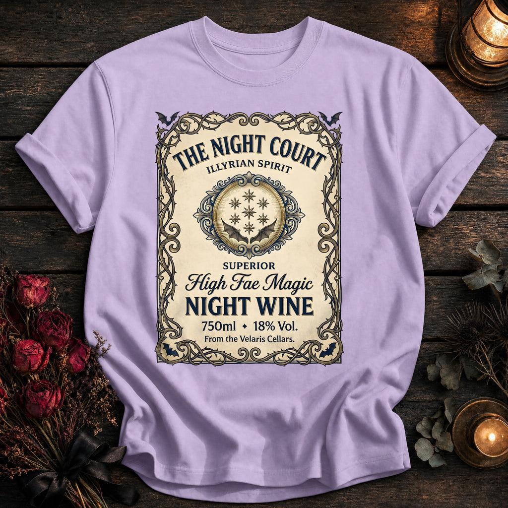 Night Court Wine Label Coloured - Orchid