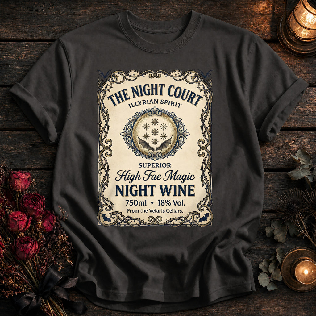 Night Court Wine Label Coloured - Pepper