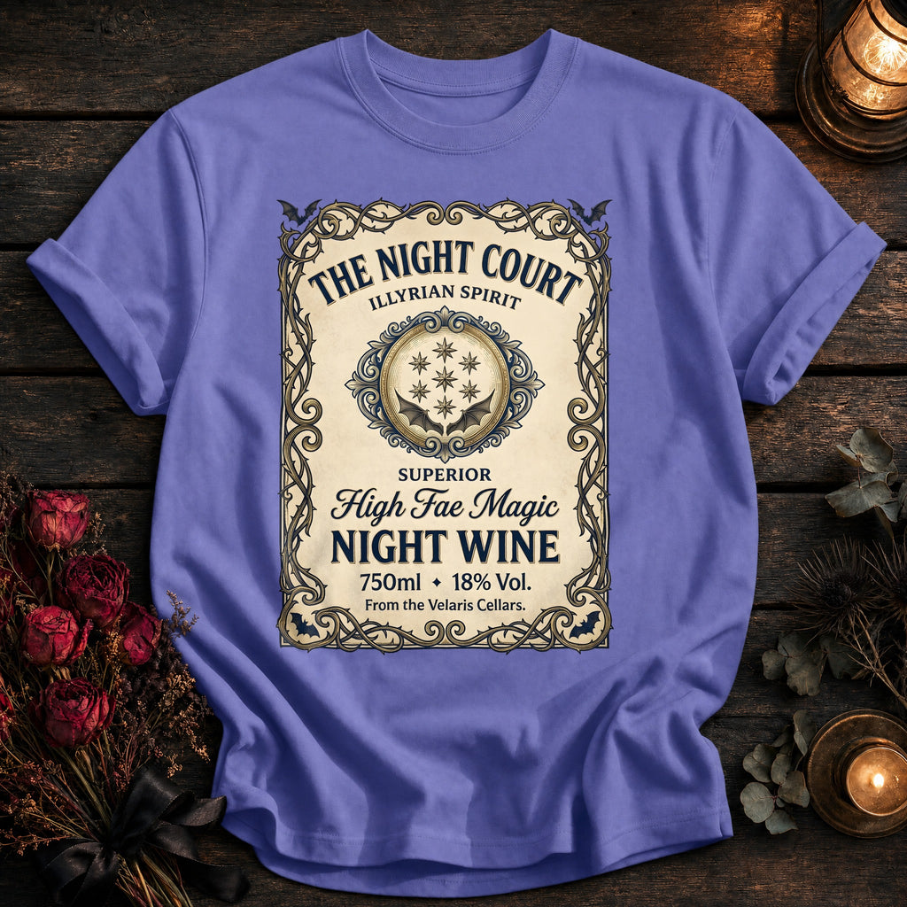 Night Court Wine Label Coloured - Violet