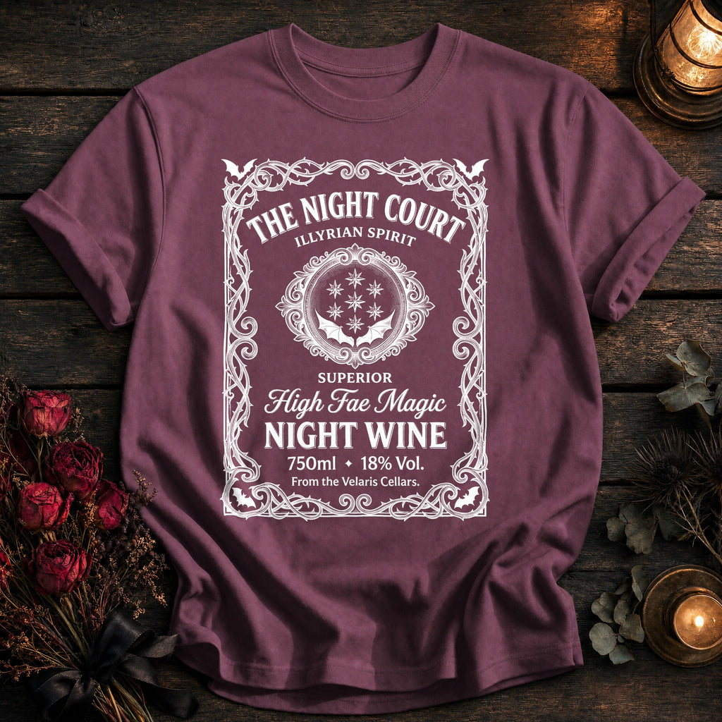 Night Court Wine Label White - Berry