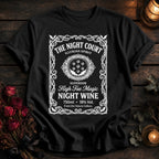 Night Court Wine Label White - Black