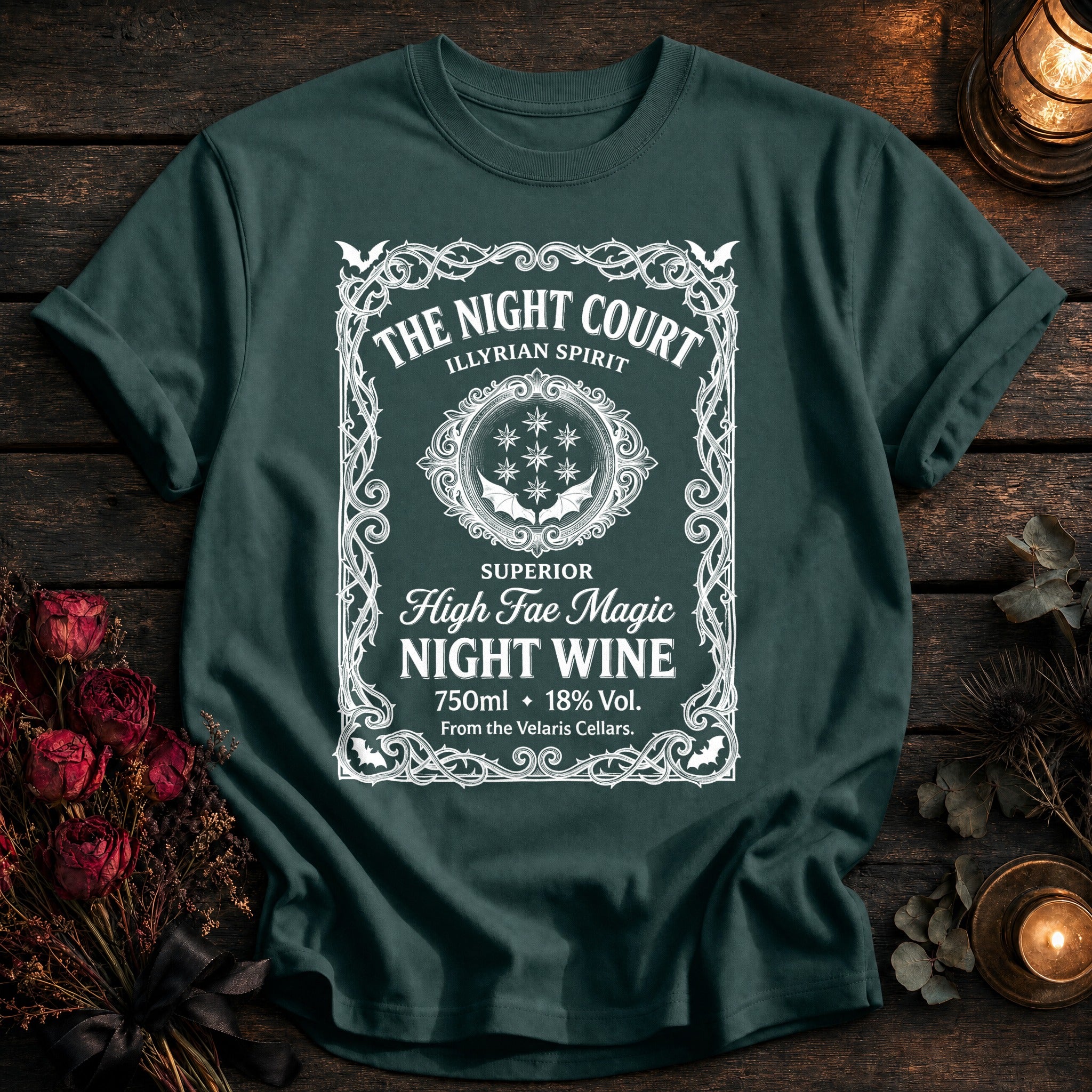 Night Court Wine Label White - Blue Spruce