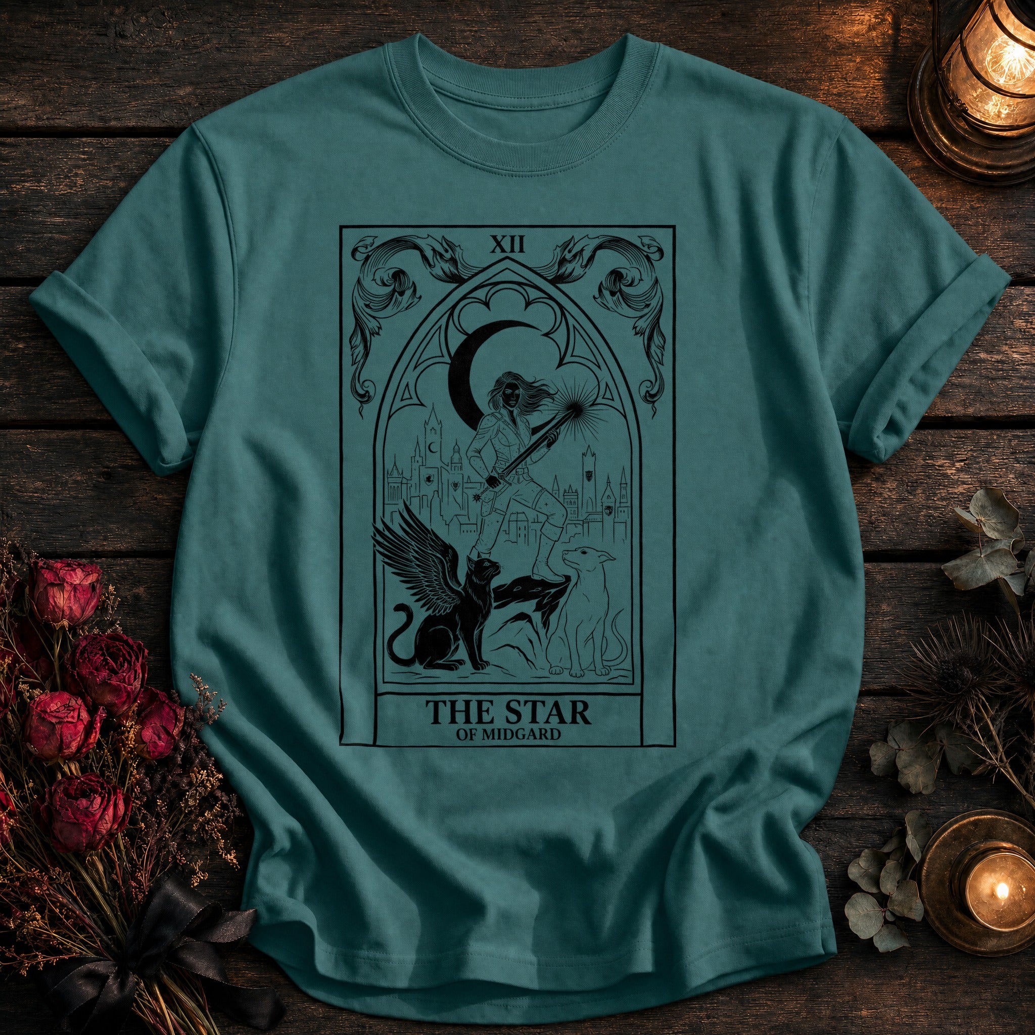 Star Of Midgard Tarot Black - Seafoam