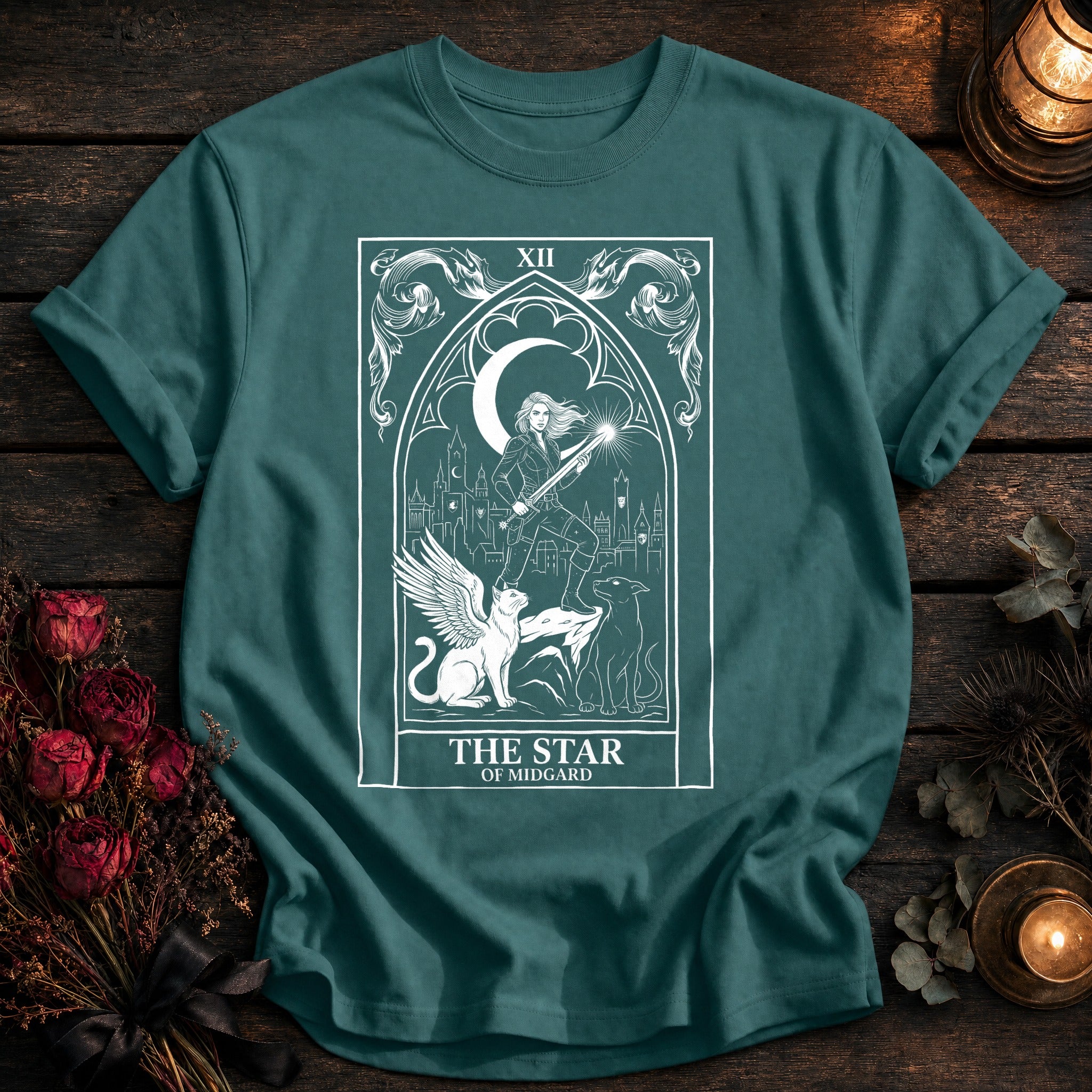 Star Of Midgard Tarot White - Seafoam