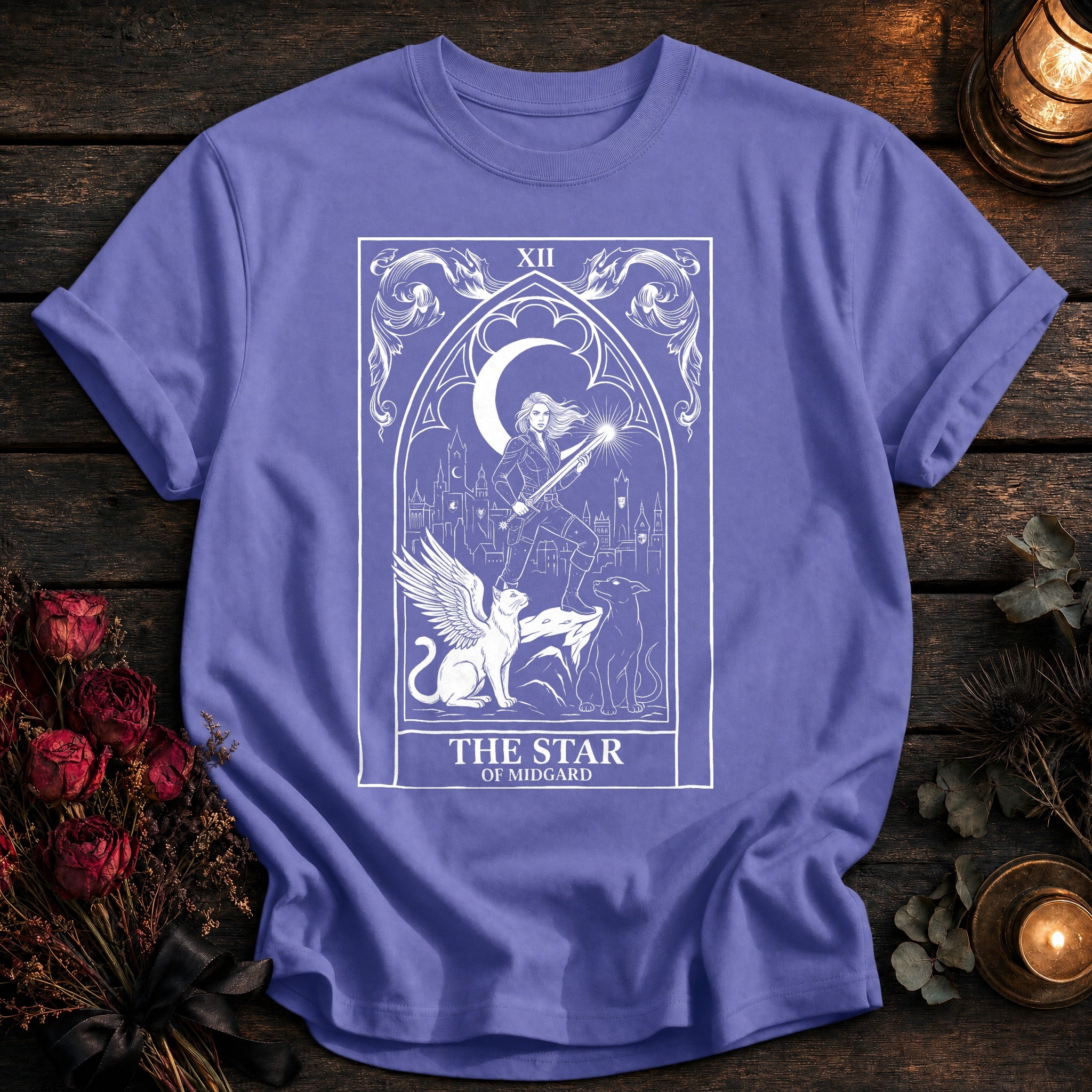 Star Of Midgard Tarot White - Violet