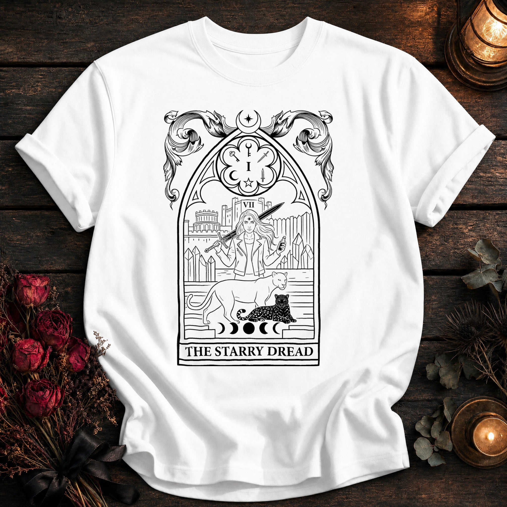 Starry Dread Tarot Black - White